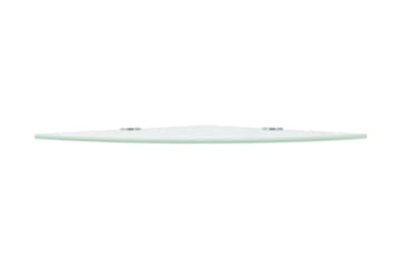 Hjørnehyller 2 stk med kromstøtter hvit glass 35x35 cm - Oppbevaring - Hyller - Hjørnehylle
