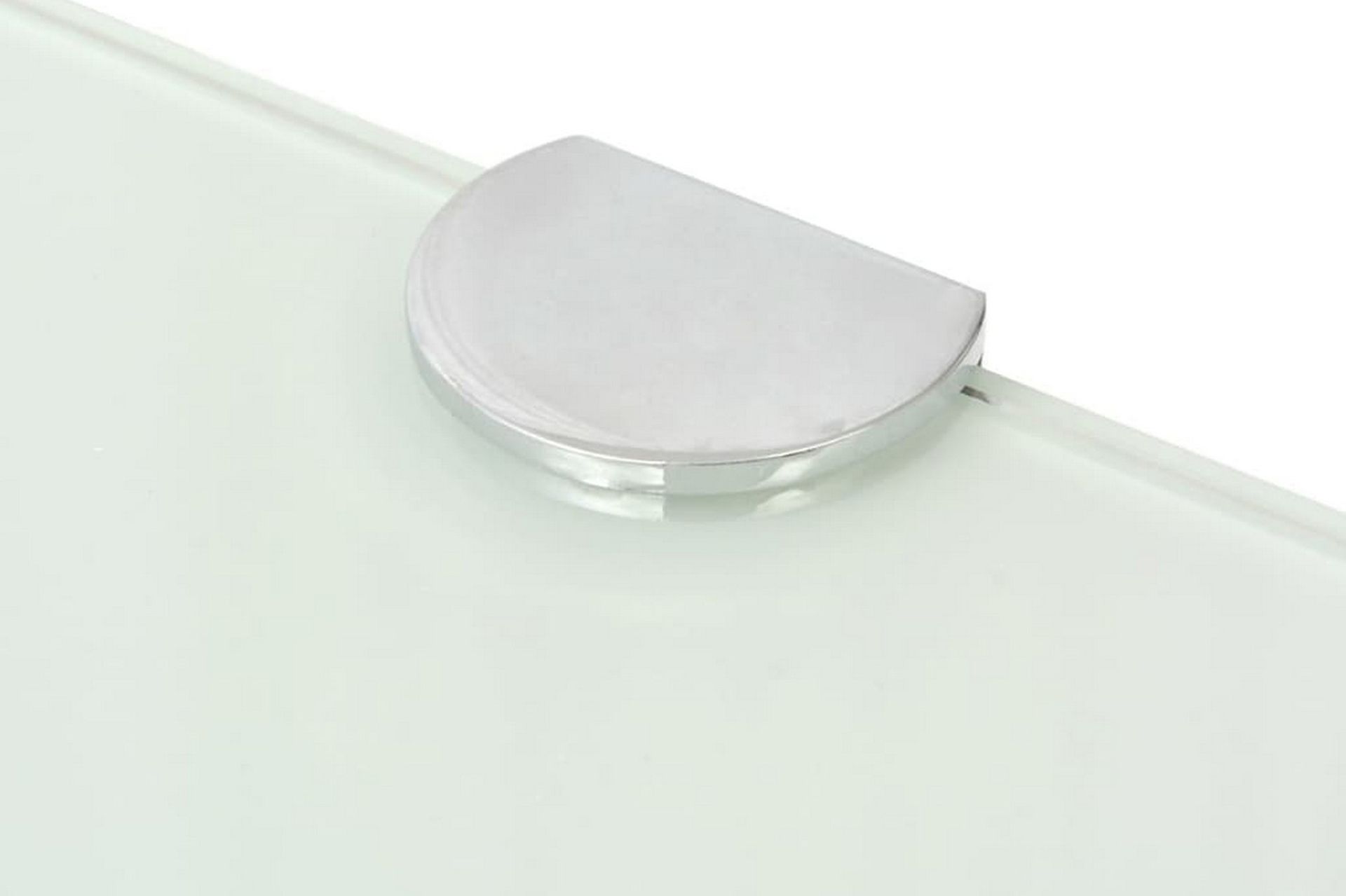 Hjørnehyller 2 stk med kromstøtter hvit glass 35x35 cm - Oppbevaring - Hyller - Hjørnehylle