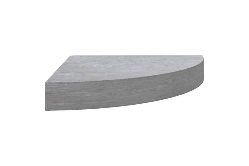 Hjørnehyller vegghengt 2 stk betonggrå 25x25x3,8 cm MDF - Grå - Oppbevaring - Hyller - Hjørnehylle