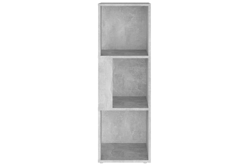 Hjørneskap betonggrå 33x33x100 cm sponplate - Grå - Oppbevaring - Hyller - Hjørnehylle
