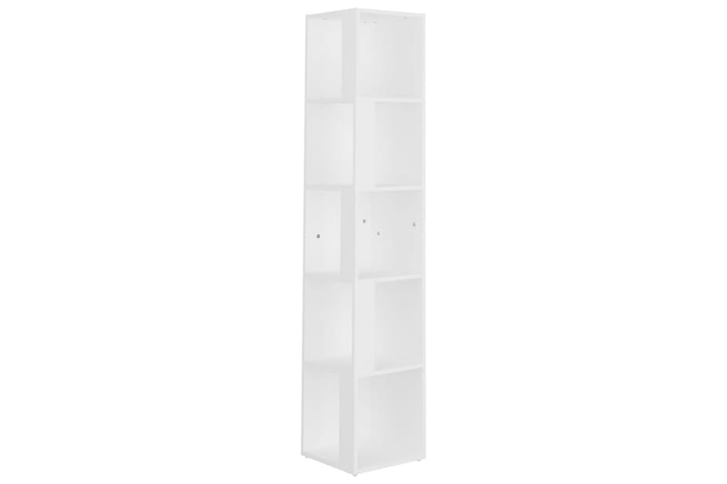 Hjørneskap hvit 33x33x164,5 cm sponplate - Hvit - Kjøkkenhylle - Hjørnehylle