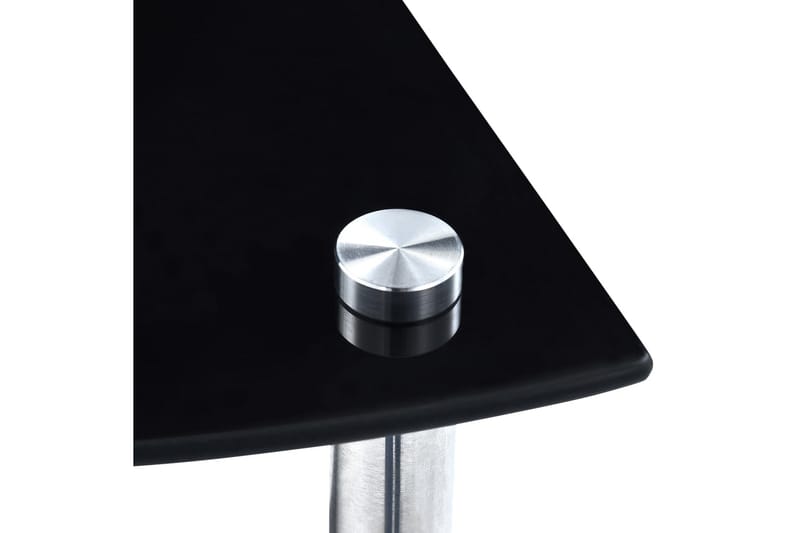 Hylle 5 etasjer svart 30x30x130 cm herdet glass - Oppbevaring - Hyller - Hjørnehylle