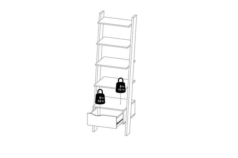 Hostafranc Bokhylle 180 cm - Natur - Oppbevaring - Hyller - Bokhylle