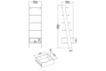 Hostafranc Bokhylle 180 cm - Natur - Oppbevaring - Hyller - Bokhylle