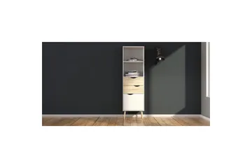 Hostafranc Bokhylle 50,2 cm - Hvit - Oppbevaring - Hyller - Bokhylle