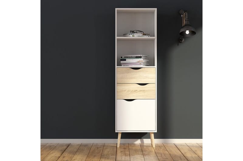 Hostafranc Bokhylle 50,2 cm - Hvit - Oppbevaring - Hyller - Bokhylle