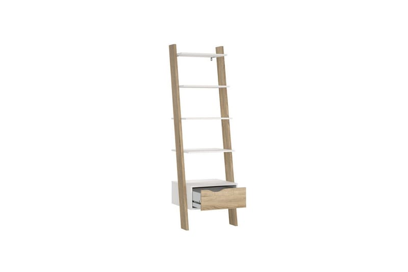 Hostafranc Bokhylle 55,1 cm i Eik - Hvit - Oppbevaring - Hyller - Bokhylle
