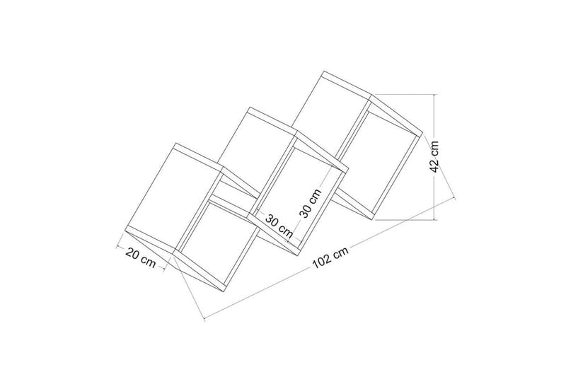 Hyler Galaktika hylle 102x20 cm Vit - Oppbevaring - Hyller - Vegghylle