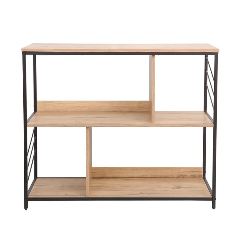 Hylle HOME4YOU Dimitra 100x40x835 cm Rustikk/Svart - lyst rustikt treverk/svart - Oppbevaring - Hyller - Hylleplan & hyllekonsoll