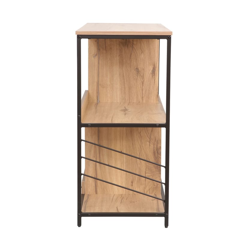 Hylle HOME4YOU Dimitra 100x40x835 cm Rustikk/Svart - lyst rustikt treverk/svart - Oppbevaring - Hyller - Hylleplan & hyllekonsoll