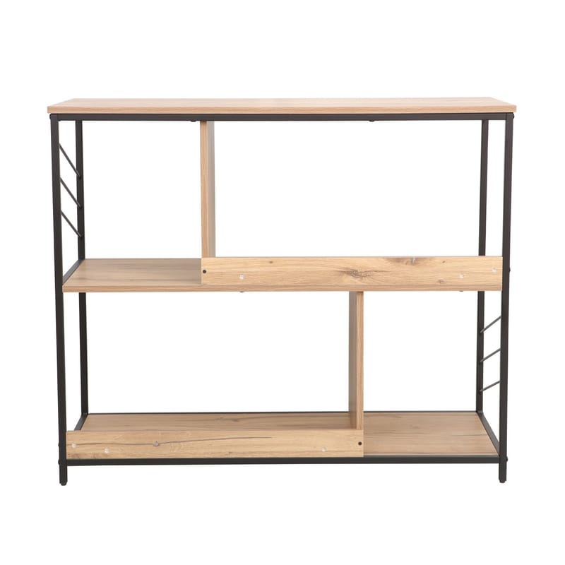 Hylle HOME4YOU Dimitra 100x40x835 cm Rustikk/Svart - lyst rustikt treverk/svart - Oppbevaring - Hyller - Hylleplan & hyllekonsoll