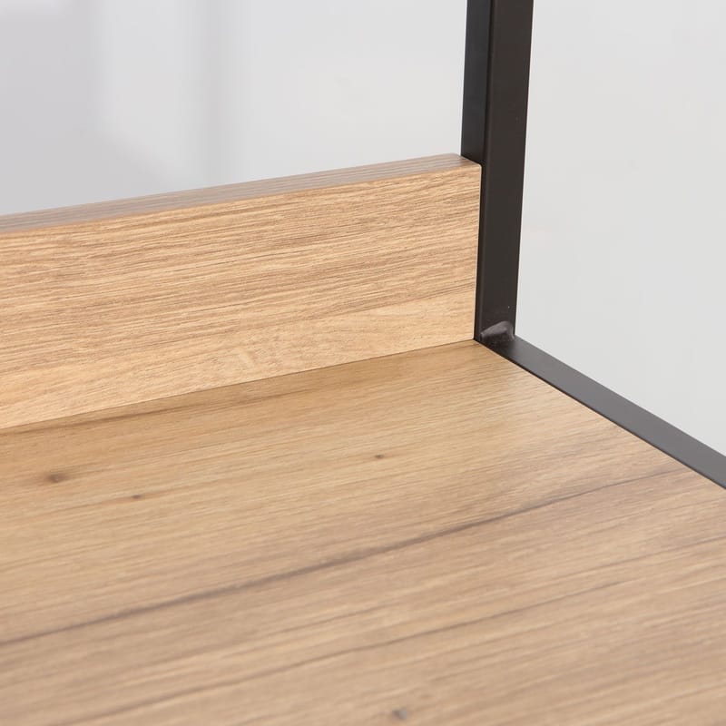 Hylle HOME4YOU Dimitra 40x40x124 cm rustikk/svart - lyst rustikt treverk/svart - Oppbevaring - Hyller - Hylleplan & hyllekonsoll