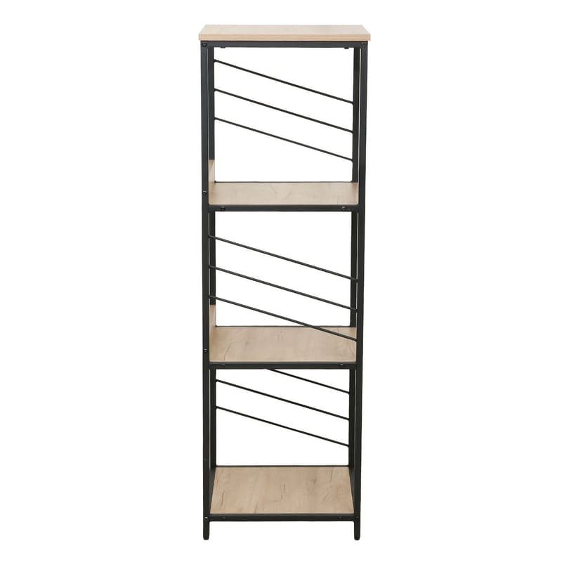 Hylle HOME4YOU Dimitra 40x40x124 cm rustikk/svart - lyst rustikt treverk/svart - Oppbevaring - Hyller - Hylleplan & hyllekonsoll