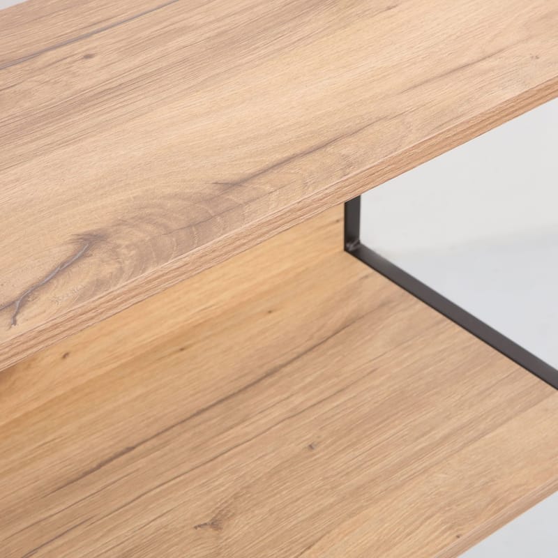 Hylle HOME4YOU Dimitra 40x40x124 cm rustikk/svart - lyst rustikt treverk/svart - Oppbevaring - Hyller - Hylleplan & hyllekonsoll