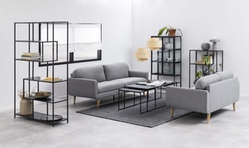 Hylle HOME4YOU Seaford 114x35x185 cm Svart - Svart - Oppbevaring - Hyller - Bokhylle