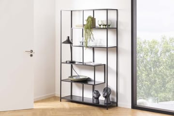 Hylle HOME4YOU Seaford 114x35x185 cm Svart - Svart - Oppbevaring - Hyller - Bokhylle