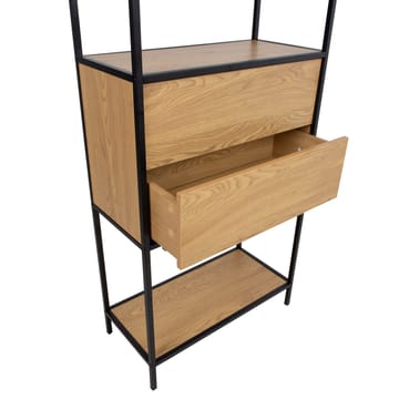 Hylle med skuff HOME4YOU 64x30x178 cm ask/svart - ask/svart - Oppbevaring - Hyller - Hylleplan & hyllekonsoll