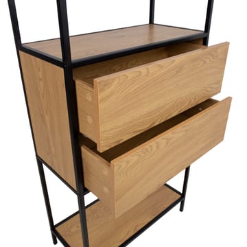 Hylle med skuff HOME4YOU 64x30x178 cm ask/svart - ask/svart - Oppbevaring - Hyller - Hylleplan & hyllekonsoll