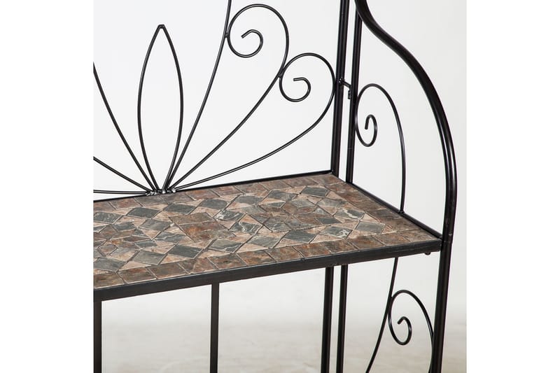 Hylle MOSAIC 60x30xH128cm mørkegrå/brun - Hagemøbler - Øvrig utendørs - Tilbehør utendørs - Hyller utendørs