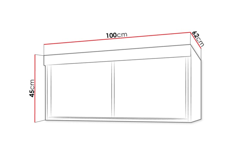 Szaf Hylle 62x100 cm til Garderobe - Oppbevaring - Hyller - Hylleplan & hyllekonsoll