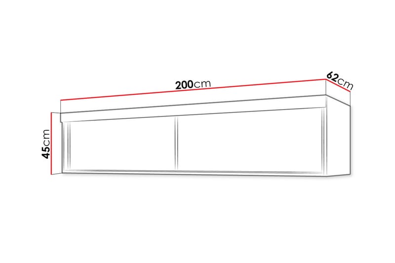 Szaf Hylle 62x200 cm til Garderobe - Oppbevaring - Hyller - Hylleplan & hyllekonsoll