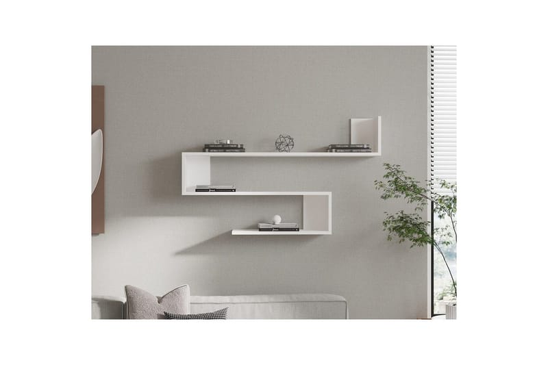 Hyller Rollingford hylle 120x20 cm Hvit - Oppbevaring - Hyller - Vegghylle