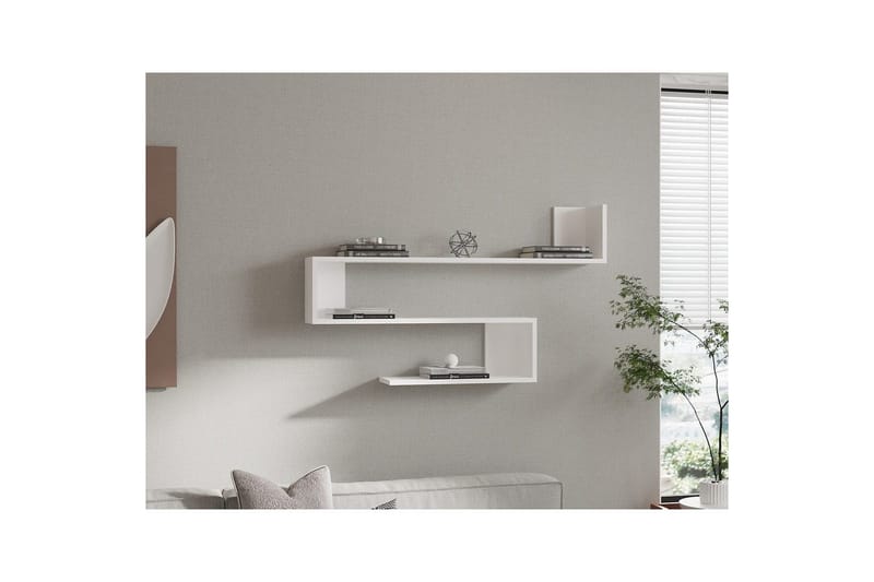 Hyller Rollingford hylle 120x20 cm Hvit - Oppbevaring - Hyller - Vegghylle