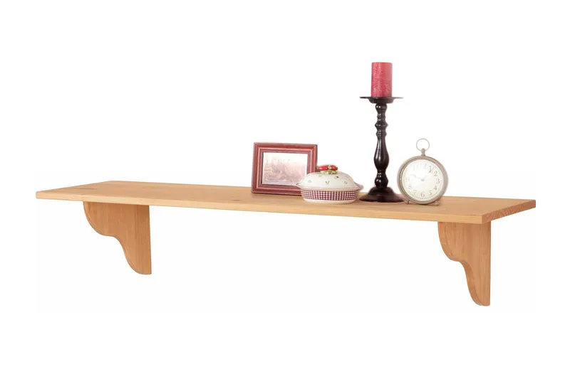 Ayala Hylle 120 cm - Lysebrun - Oppbevaring - Hyller - Vegghylle