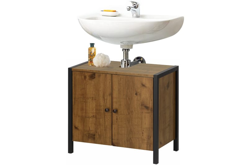 Brayden Tvättställ 60 cm - Brun/Svart - Hus & oppussing - Kjøkken & bad - Baderom - Baderomsmøbler & baderomsinnredning - Servantskap & kommode