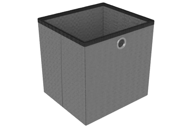 Displayhylle med 12 kuber og bokser svart 103x30x141cm stoff - Svart - Hyllesystem