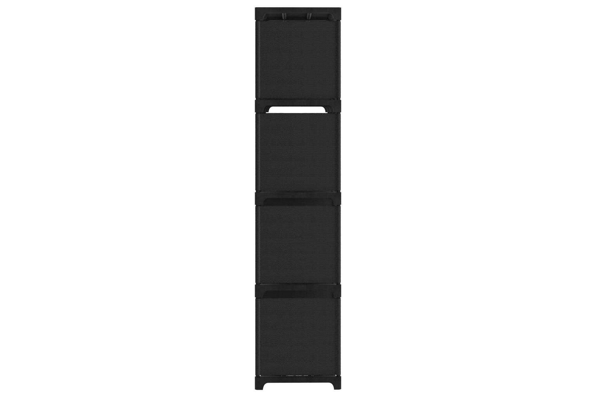Displayhylle med 12 kuber svart 103x30x141 cm stoff - Svart - Oppbevaring - Hyller - Hyllesystem