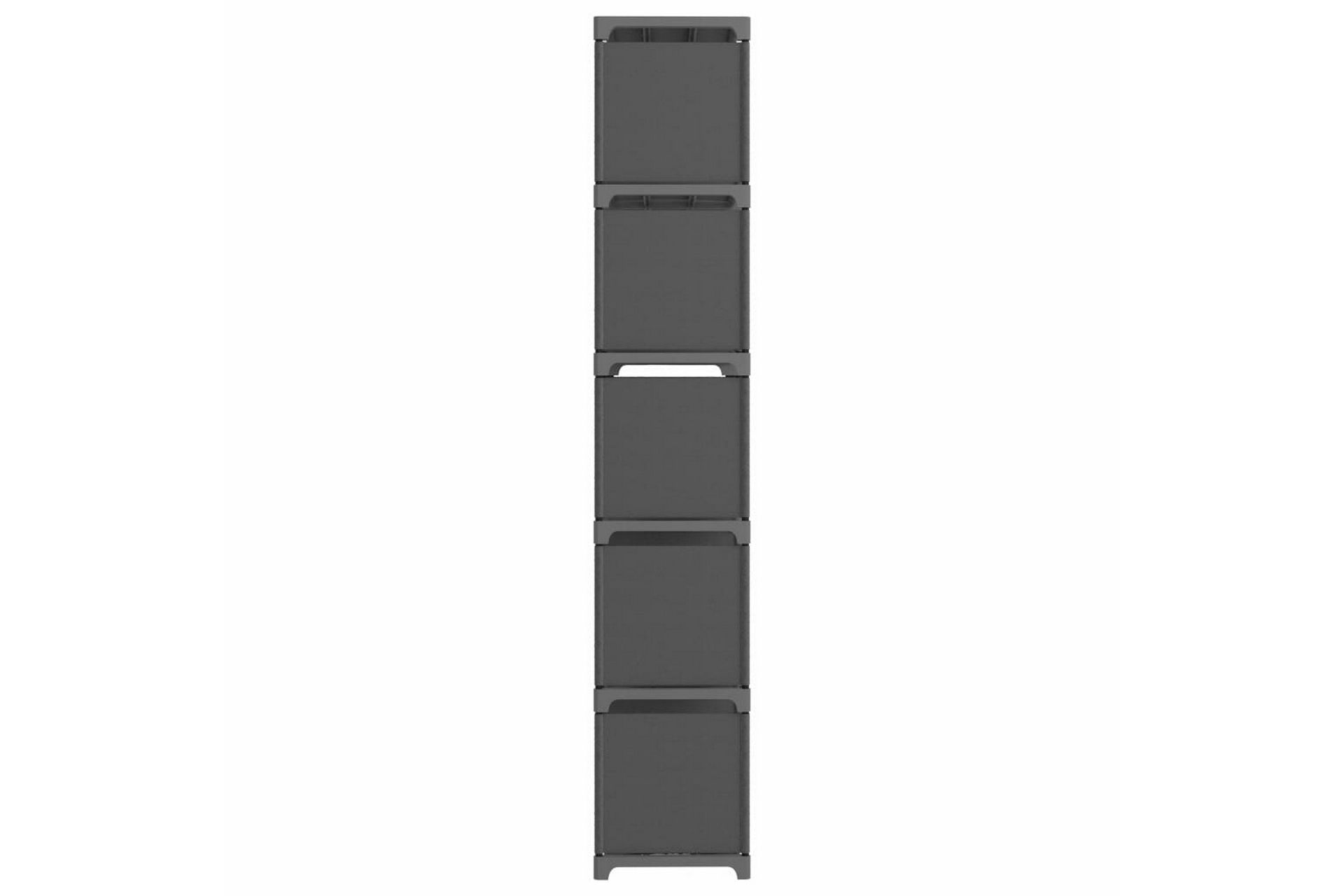 Displayhylle med 15 kuber grå 103x30x175,5 cm stoff - Grå - Oppbevaring - Hyller - Hyllesystem
