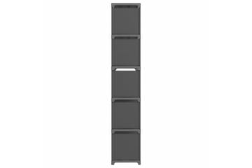 Displayhylle med 15 kuber grå 103x30x175,5 cm stoff - Grå - Oppbevaring - Hyller - Hyllesystem