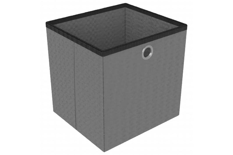 Displayhylle med 15 kuber og bokser svart 103x30x175,5 cm - Svart - Oppbevaring - Hyller - Hyllesystem
