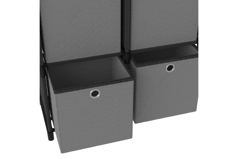 Displayhylle med 5 kuber og bokser svart 103x30x72,5cm stoff - Svart - Oppbevaring - Hyller - Hyllesystem