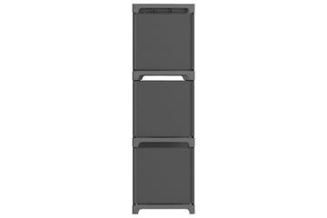 Displayhylle med 9 kuber grå 103x30x107,5 cm stoff - Grå - Oppbevaring - Hyller - Hyllesystem