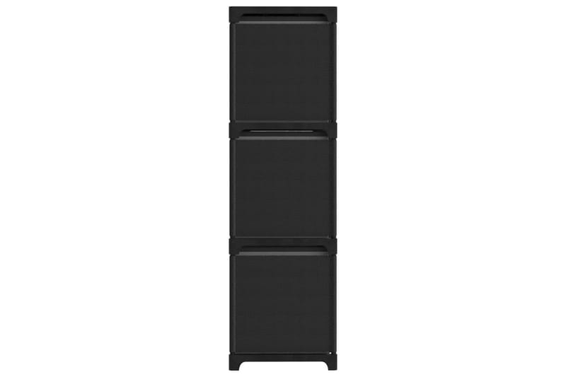 Displayhylle med 9 kuber og bokser svart 103x30x107,5cm - Svart - Oppbevaring - Hyller - Hyllesystem