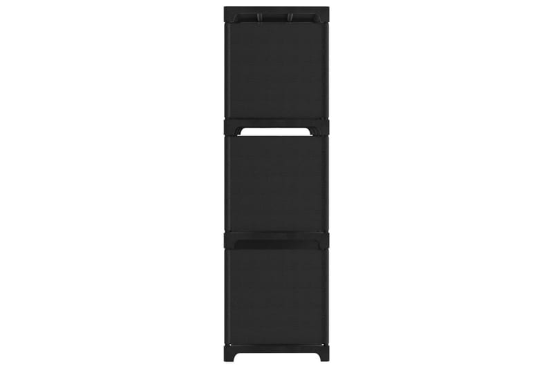 Displayhylle med 9 kuber svart 103x30x107,5 cm stoff - Svart - Oppbevaring - Hyller - Hyllesystem