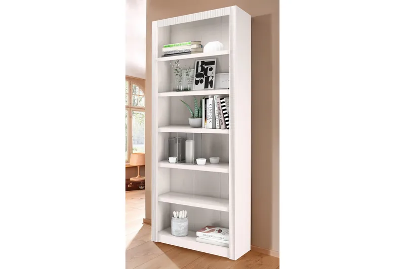 Minturn Bokhylle 82,5 cm - Hvit - Oppbevaring - Hyller - Bokhylle