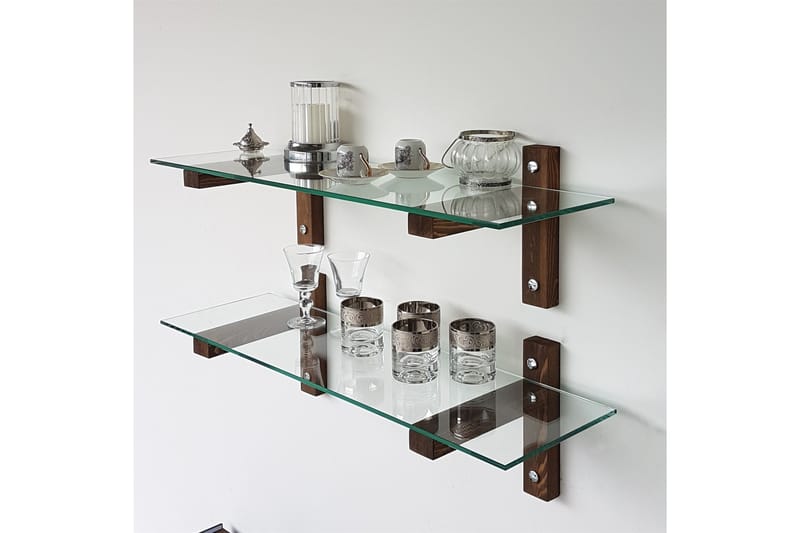 Ilano Vegghylle 85 cm - Brun/Glas - Vegghylle