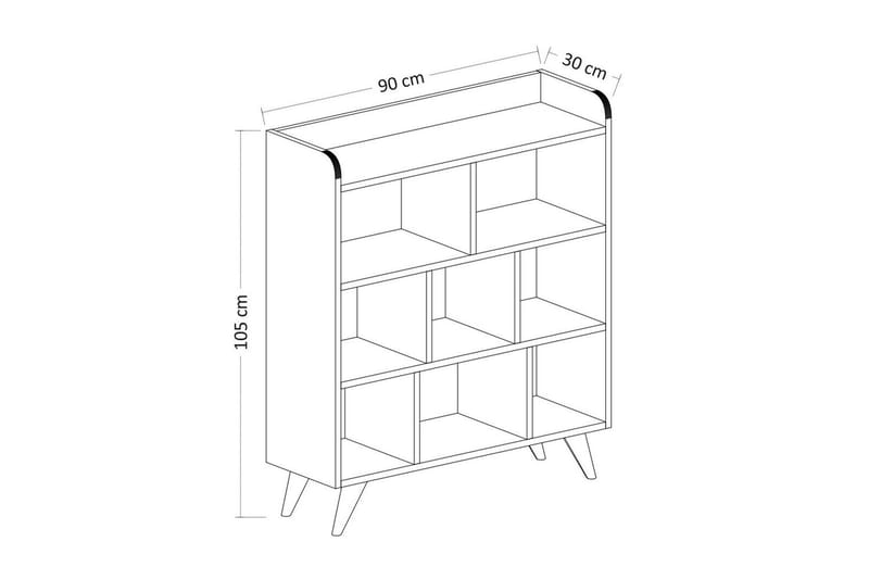 Kesto Bokhylle 90 cm - Antrasitt - Oppbevaring - Hyller - Bokhylle