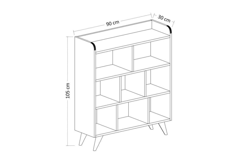 Kesto Bokhylle 90 cm - Hvit - Oppbevaring - Hyller - Bokhylle