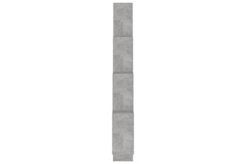 Kubeformet vegghylle betonggrå 90x15x119 cm sponplate - Grå - Oppbevaring - Hyller - Vegghylle