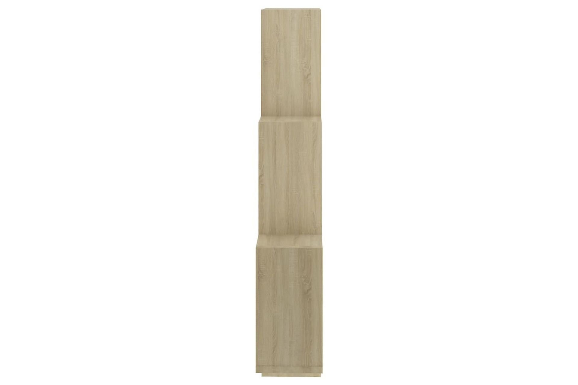 Kubeformet vegghylle sonoma eik 78x15x93 cm sponplate - Brun - Oppbevaring - Hyller - Vegghylle
