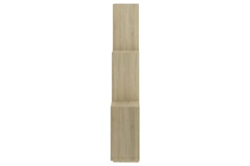Kubeformet vegghylle sonoma eik 78x15x93 cm sponplate - Brun - Oppbevaring - Hyller - Vegghylle