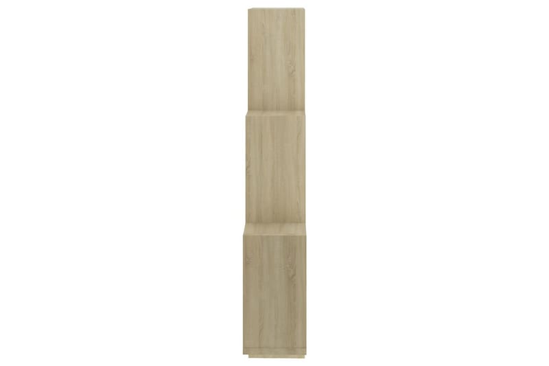 Kubeformet vegghylle sonoma eik 78x15x93 cm sponplate - Brun - Oppbevaring - Hyller - Vegghylle