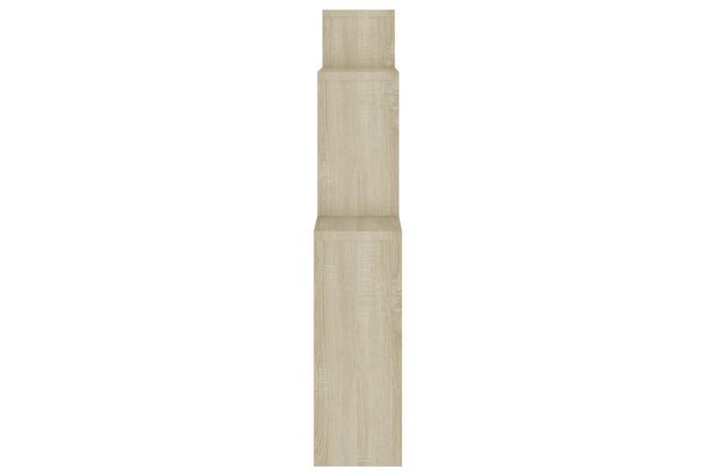 Kubeformet vegghylle sonoma eik 80x15x78,5 cm sponplate - Brun - Oppbevaring - Hyller - Vegghylle