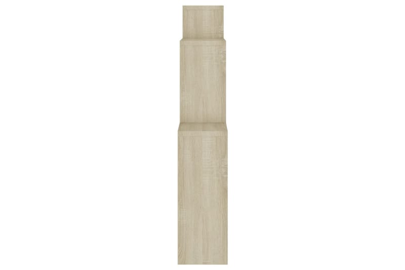 Kubeformet vegghylle sonoma eik 80x15x78,5 cm sponplate - Brun - Vegghylle