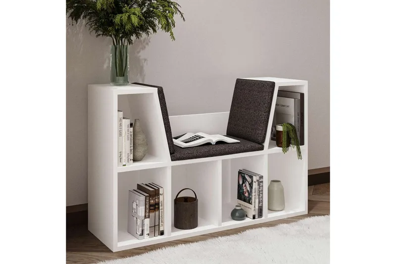 Kylen Bokhylle 103 cm - Hvit - Oppbevaring - Hyller - Bokhylle