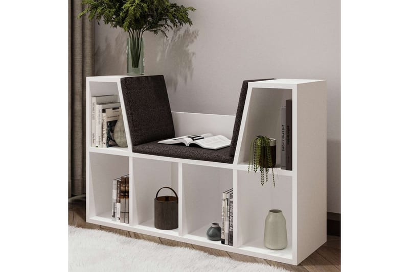 Kylen Bokhylle 103 cm - Hvit - Oppbevaring - Hyller - Bokhylle